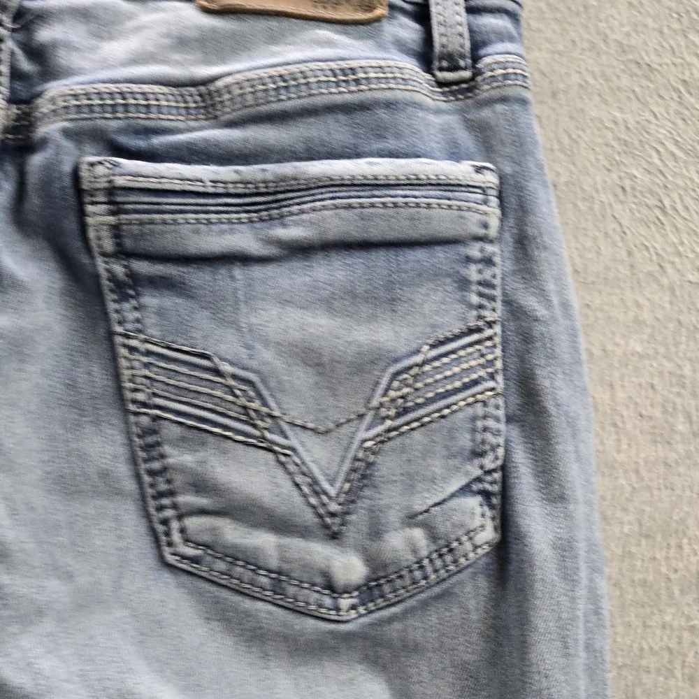 BKE Men Jeans 32X34 Light Blue Denim Straight Jake Distressed 31